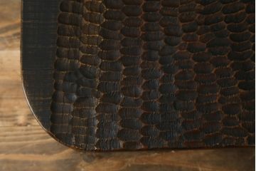 和製ビンテージ　職人手作り品　民芸家具　洗練されたデザインが魅力的な胡坐(あぐら)座椅子(座イス、座いす、ローチェア、板座チェア、ヴィンテージ)(R-082080)