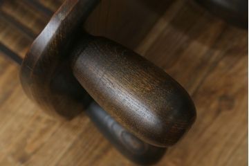 和製ビンテージ　職人手作り品　民芸家具　洗練されたデザインが魅力的な胡坐(あぐら)座椅子(座イス、座いす、ローチェア、板座チェア、ヴィンテージ)(R-082080)