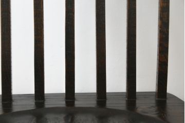 和製ビンテージ　職人手作り品　民芸家具　洗練されたデザインが魅力的な胡坐(あぐら)座椅子(座イス、座いす、ローチェア、板座チェア、ヴィンテージ)(R-082081)