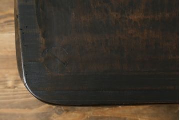 和製ビンテージ　職人手作り品　民芸家具　洗練されたデザインが魅力的な胡坐(あぐら)座椅子(座イス、座いす、ローチェア、板座チェア、ヴィンテージ)(R-082081)