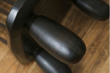 和製ビンテージ　職人手作り品　民芸家具　洗練されたデザインが魅力的な胡坐(あぐら)座椅子(座イス、座いす、ローチェア、板座チェア、ヴィンテージ)(R-082081)