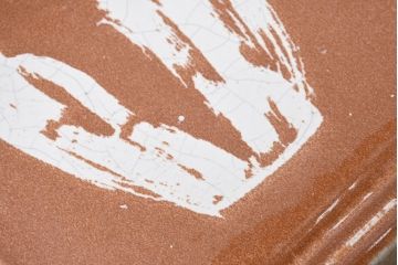 和製アンティーク　激レア　モダンデザインの六角瀬戸火鉢(鉢カバー、ディスプレイ、プランター、傘立て)(R-082084)