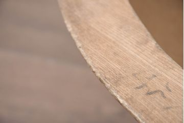 和製アンティーク　希少サイズ　超特大!!　2尺7寸　2.7寸　約102cm　木地仕上げ　杢目の良い白木こね鉢(こね鉢、ディスプレイボウル、店舗什器)(R-082085)