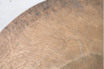 和製アンティーク　希少サイズ　超特大!!　2尺7寸　2.7寸　約102cm　木地仕上げ　杢目の良い白木こね鉢(こね鉢、ディスプレイボウル、店舗什器)(R-082085)