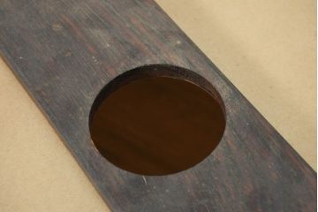 和製ビンテージ　欅(ケヤキ)材　民芸　六角行燈(あんどん)の天井照明シェード(ランプシェード、ペンダントライト、吊り下げ照明、ヴィンテージ)(R-082086)