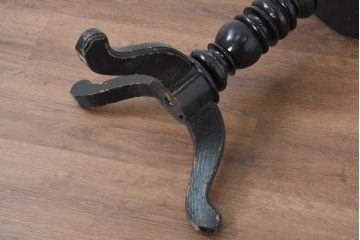フランスアンティーク　クラシカルな挽き物とトライポットレッグが魅力のフレンチ回転スツール(ピアノスツール、丸椅子、イス、回転チェア)(R-082089)