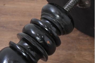 フランスアンティーク　クラシカルな挽き物とトライポットレッグが魅力のフレンチ回転スツール(ピアノスツール、丸椅子、イス、回転チェア)(R-082089)