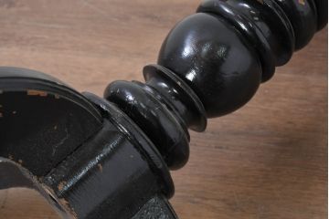 フランスアンティーク　クラシカルな挽き物とトライポットレッグが魅力のフレンチ回転スツール(ピアノスツール、丸椅子、イス、回転チェア)(R-082089)