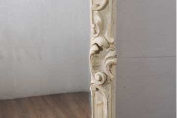 フランスアンティーク　超特大　高さ2.6メートル　迫力のある彫刻のブロカントフレンチミラー(ウォールミラー、姿見、壁掛け鏡、店舗什器)(R-082090)