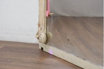 フランスアンティーク　超特大　高さ2.6メートル　迫力のある彫刻のブロカントフレンチミラー(ウォールミラー、姿見、壁掛け鏡、店舗什器)(R-082090)