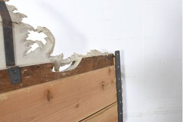 フランスアンティーク　超特大　高さ2.6メートル　迫力のある彫刻のブロカントフレンチミラー(ウォールミラー、姿見、壁掛け鏡、店舗什器)(R-082090)