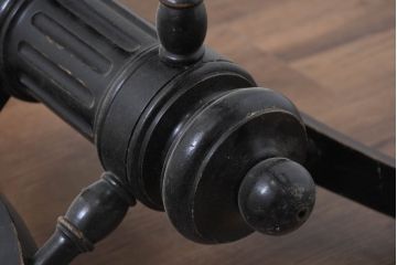 フランスアンティーク　なめらかな曲線を描く脚がエレガントなフレンチ回転スツール(ピアノスツール、丸椅子、イス、回転チェア)(R-082091)