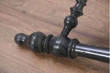 フランスアンティーク　クラシカルな挽き物脚のフレンチ回転スツール(ピアノスツール、イス、丸椅子、回転チェア)(R-082092)