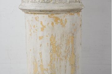 ジャンク品　フランスアンティーク　特大!!　クラシカルな空間を演出する石膏装飾のフレンチピラー2本セット(飾り柱、ディスプレイ、アンティーク柱、ギリシャ柱)(R-082094)