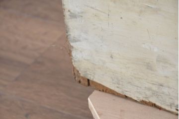フランスアンティーク　シャビーな風合いがおしゃれな木製ピラー(飾り柱、ディスプレイ、オブジェ、アンティーク柱、店舗什器)(R-082095)
