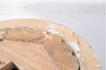 フランスアンティーク　シャビーな風合いがおしゃれな木製ピラー(飾り柱、ディスプレイ、オブジェ、アンティーク柱、店舗什器)(R-082095)