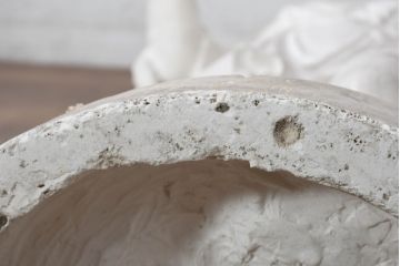 ジャンク品　ヨーロッパアンティーク　ギリシャ?　ローマ?　時を超えて佇む石膏像(オブジェ、店舗什器、ディスプレイ)(R-082096)