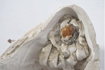 ジャンク品　ヨーロッパアンティーク　ギリシャ?　ローマ?　時を超えて佇む石膏像(オブジェ、店舗什器、ディスプレイ)(R-082096)