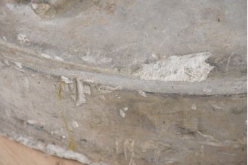 ジャンク品　ヨーロッパアンティーク　ギリシャ?　ローマ?　時を超えて佇む石膏像(オブジェ、店舗什器、ディスプレイ)(R-082096)