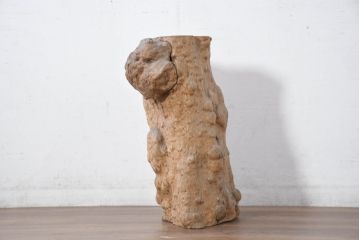 和製アンティーク　こぶ木　自然が彫り出した一点ものの花台(瘤木、こぶぎ、展示台、オブジェ、店舗什器、ディスプレイ)(R-082098)