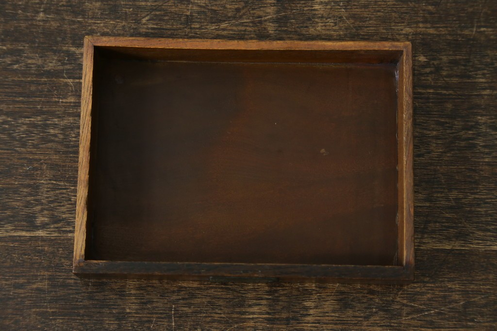 和製アンティーク　希少　上手物　楢(ナラ)材　レトロな雰囲気が素敵な作りの良い薬箱　(R-082099)