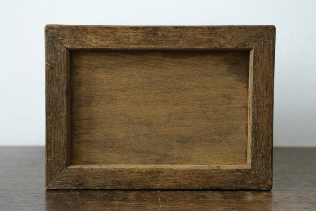 和製アンティーク　希少　上手物　楢(ナラ)材　レトロな雰囲気が素敵な作りの良い薬箱　(R-082099)