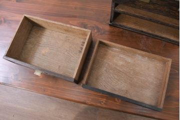 和製アンティーク　希少　上手物　鉄刀木(タガヤサン)　レトロな雰囲気が素敵な作りの良い薬箱(小引き出し、木箱、小物収納箱)(R-082100)