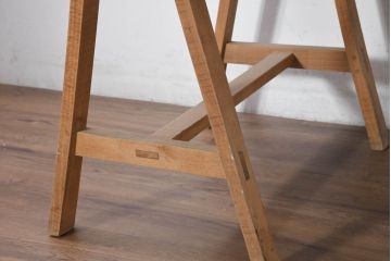 フランスアンティーク　組み立て式　素材そのままの風合いが魅力的な作業台(テーブル、ワークテーブル、展示台、飾り台、店舗什器)(R-082101)
