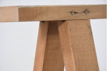 フランスアンティーク　組み立て式　素材そのままの風合いが魅力的な作業台(テーブル、ワークテーブル、展示台、飾り台、店舗什器)(R-082101)