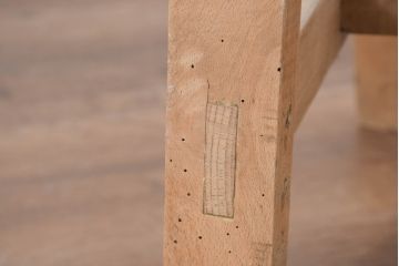 フランスアンティーク　組み立て式　素材そのままの風合いが魅力的な作業台(テーブル、ワークテーブル、展示台、飾り台、店舗什器)(R-082101)