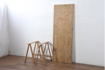 フランスアンティーク　組み立て式　素材そのままの風合いが魅力的な作業台(テーブル、ワークテーブル、展示台、飾り台、店舗什器)(R-082101)