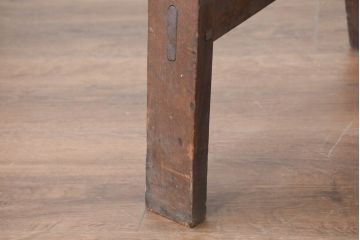 フランスアンティーク　希少!!　使い込まれた風合いが歴史を感じる作りの良い作業台の脚2点セット(ソーホース、SAWHORSE、DIY、材料、テーブル脚、高さ調整可能)(R-082102)