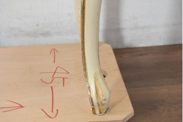 イタリアビンテージ　ハンドペイント　ロココ調　キドニーデザイン　空間に柔らかな印象を与えるドレッサーとスツールのセット(化粧台、鏡台、ミラー、イス、椅子、ヴィンテージ)(R-082106)