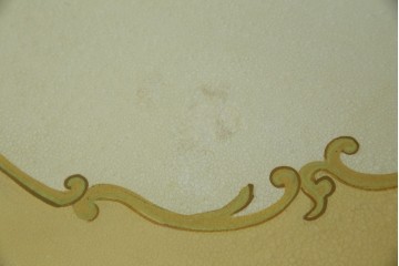 イタリアビンテージ　ハンドペイント　ロココ調　キドニーデザイン　空間に柔らかな印象を与えるドレッサーとスツールのセット(化粧台、鏡台、ミラー、イス、椅子、ヴィンテージ)(R-082106)