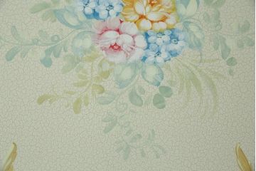 中古　美品!!　イタリア　高級品　高島屋デパート取り扱い　ハンドペイント　ロココ調の装飾が可愛らしいローテーブル(センターテーブル、リビングテーブル)(定価約50万円)(R-082107)