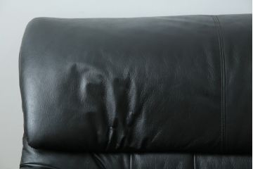 中古　美品　国産職人手作り　アサヒ木工　本革(一部合皮)　安らぎの空間を演出する3人掛けソファ(トリプルソファ、3Pソファ、三人掛け、レザー)(定価約25万円)(R-082110)