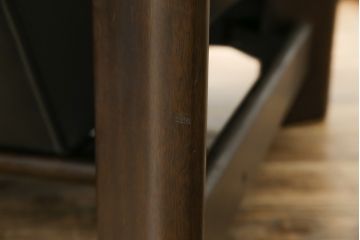 中古　美品　国産職人手作り　アサヒ木工　本革(一部合皮)　安らぎの空間を演出する3人掛けソファ(トリプルソファ、3Pソファ、三人掛け、レザー)(定価約25万円)(R-082110)