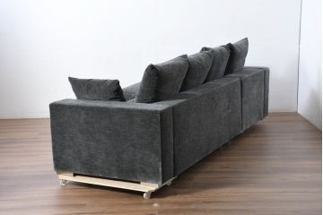 中古　美品　Boconcept(ボーコンセプト)　Cenova(セノーバ)　ゆとりある寛ぎの時間を過ごせる3Pカウチソファ(L字ソファ、三人掛け、3Pソファ、トリプルソファ、北欧)(定価約75万円)(R-082114)