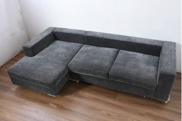 中古　美品　Boconcept(ボーコンセプト)　Cenova(セノーバ)　ゆとりある寛ぎの時間を過ごせる3Pカウチソファ(L字ソファ、三人掛け、3Pソファ、トリプルソファ、北欧)(定価約75万円)(R-082114)