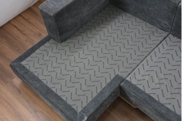中古　美品　Boconcept(ボーコンセプト)　Cenova(セノーバ)　ゆとりある寛ぎの時間を過ごせる3Pカウチソファ(L字ソファ、三人掛け、3Pソファ、トリプルソファ、北欧)(定価約75万円)(R-082114)