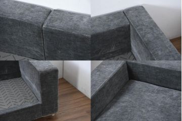 中古　美品　Boconcept(ボーコンセプト)　Cenova(セノーバ)　ゆとりある寛ぎの時間を過ごせる3Pカウチソファ(L字ソファ、三人掛け、3Pソファ、トリプルソファ、北欧)(定価約75万円)(R-082114)