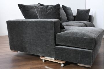 中古　美品　Boconcept(ボーコンセプト)　Cenova(セノーバ)　ゆとりある寛ぎの時間を過ごせる3Pカウチソファ(L字ソファ、三人掛け、3Pソファ、トリプルソファ、北欧)(定価約75万円)(R-082114)
