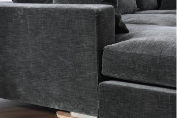 中古　美品　Boconcept(ボーコンセプト)　Cenova(セノーバ)　ゆとりある寛ぎの時間を過ごせる3Pカウチソファ(L字ソファ、三人掛け、3Pソファ、トリプルソファ、北欧)(定価約75万円)(R-082114)