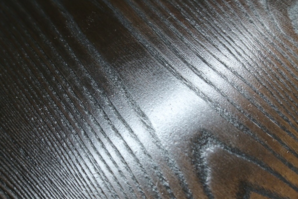 中古　美品　水屋の匠　久遠　栗材　くっきりとした木目を楽しめるアンティーク調丸型ちゃぶ台　(R-082126)