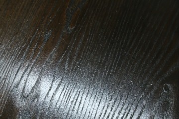 中古　美品　水屋の匠　久遠　栗材　くっきりとした木目を楽しめるアンティーク調丸型ちゃぶ台　(R-082126)