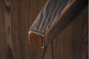 中古　美品　水屋の匠　久遠　栗材　くっきりとした木目を楽しめるアンティーク調丸型ちゃぶ台(折り畳み、折りたたみ、座卓、ローテーブル、ラウンドテーブル、センターテーブル、リビングテーブル)(R-082126)