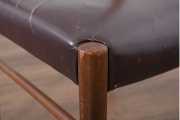 和製ビンテージ　希少　青林製作所　チーク無垢材　北欧スタイルの空間づくりにも活躍するダイニングチェア6脚セット(椅子、イス、ヴィンテージ、バラ売り可能)(R-082130)