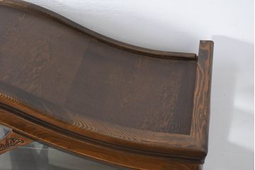 中古　美品!!　希少な廃番品　松永工房　Continue(カンティーニュ)　ハープギャラリー　置くだけで絵になる!!大胆で優雅なハープデザインが目を惹くキュリオケース(ガラスケース、ショーケース、ディスプレイラック、コレクションケース、飾り棚、陳列棚、店舗什器)(定価約76万円)(R-082137)