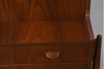 デンマークビンテージ　オークレッグ　ローズウッド?　チーク材　クラシカルな雰囲気を盛り立てるライティングビューロー(ワークデスク、在宅ワーク、在宅用、簿記机、ヴィンテージ)(R-082141)