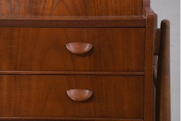 デンマークビンテージ　オークレッグ　ローズウッド?　チーク材　クラシカルな雰囲気を盛り立てるライティングビューロー(ワークデスク、在宅ワーク、在宅用、簿記机、ヴィンテージ)(R-082141)